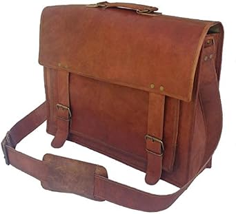 Leather briefcase 18 Inch Laptop Messenger Bags for Men and Women Best Office Briefcase Satchel Bag