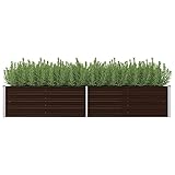 Además, hecha de acero galvanizado resistente, la maceta jardinera es resistente a la intemperie y, por lo tanto, muy práctica para uso al aire libre