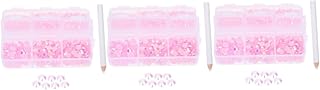 FRCOLOR 3 Caixas De Resina Broca De Fundo Strass Adesivos De Unhas Decoração De Arte De Unhas Strass Para Artesanato Manicure Strass Flatback Strass Decorações De Unhas De Diamante