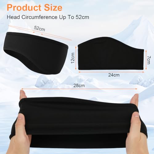 Flintronic Sport Stirnband für Damen und Herren, 2 Stück Ohrenwärmer Stirnbänder, Ohrenschützer Stirnbänder, Stirnband Herren Winter für Joggen, Laufen, Wandern, Fahrrad und Motorrad Fahren