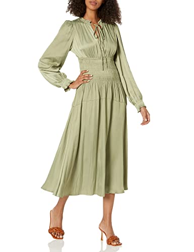 Robe à volants col en V mi-longue robe femme chic pour cocktail MOON RIVER