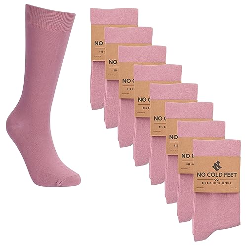 Fun Pink Colorful Novelty Socks for Men for Dress Casual Formal Groomsmen Wedding, 8 Pack