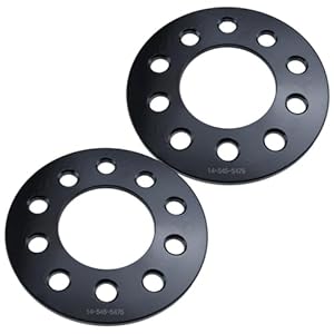 Puijifuc 2Pc 1/4&Quot; 5X4.5 Wheel Spacers 5 Lug Flat Billet Spacer Fits Forged -(Black) 8 41kxktu1x l. sl500 . ss300