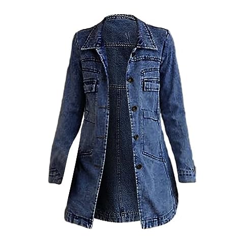 Nidddiv Long-Sleeved Denim Jacket for Women Cover