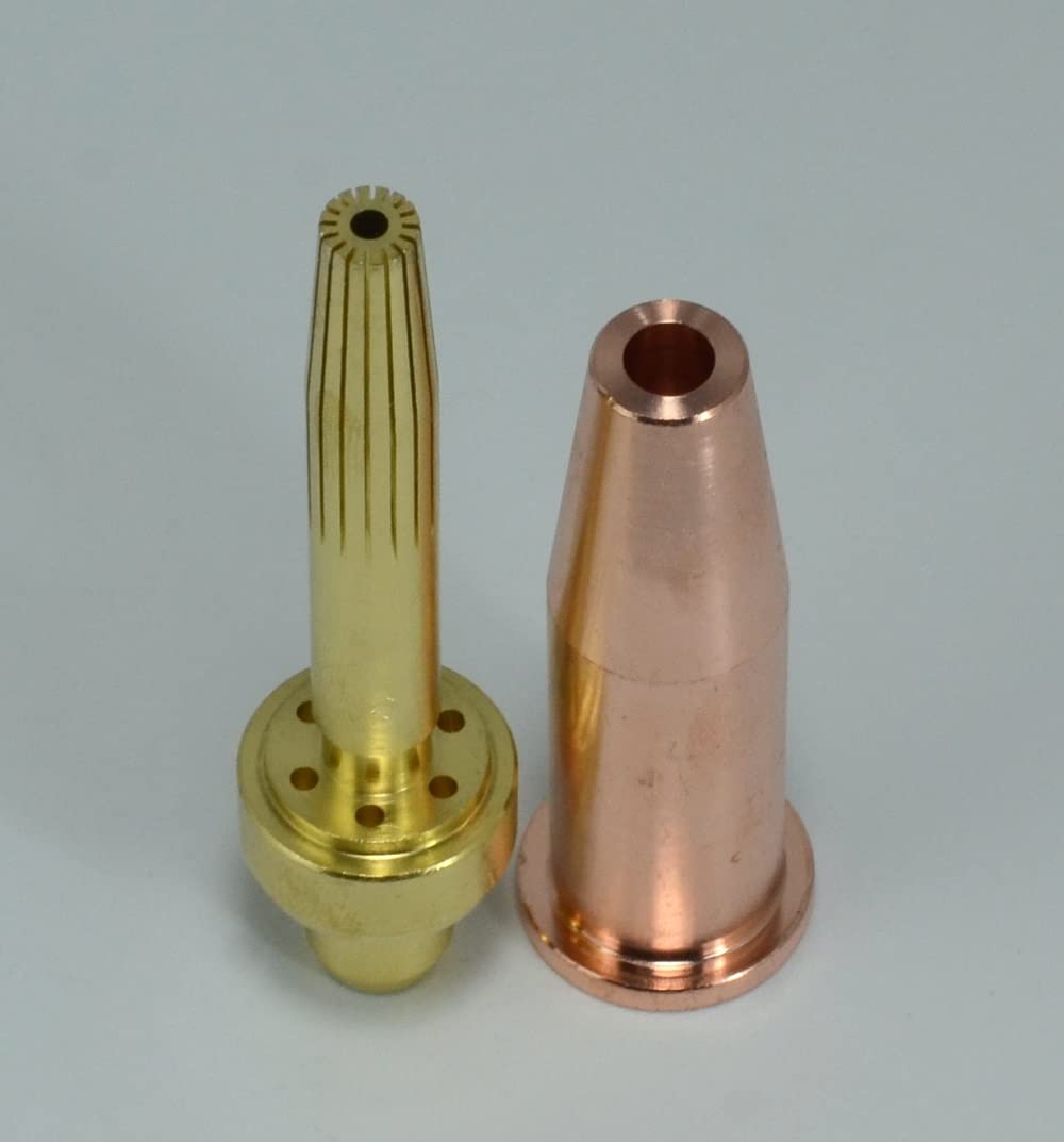 RIVERWELD Propan Erdgas Schneidspitze GPN Größe 4 – 2 Stück, Für Victor-Style Brenner, 60-80 Mm Dicke