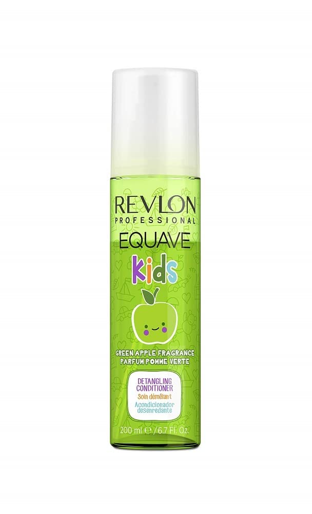 Revlon Professional Equave Kids Acondicionador Pelo Hipoalergénico sin Aclarado, Desenredante Pelo, Green Apple, 200 ml