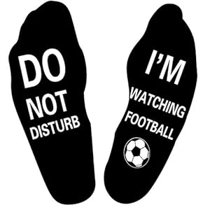 Himozoo ‘Do Not Disturb I’m Watching Football or Rugby’ Socks Novelty Funny Socks for Men Women Rugby Football Lovers…