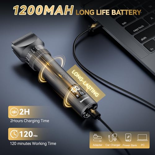 Image of Kensen 14-in-1 Hair Clippers & Dual Speed Body Hair Trimmer Men, 210 mins Long Battery Life Adjustable Stubble Beard Trimmer, Waterproof Cordless Barber Kit, Mens Grooming Kits for Hair /Pubic /Groin