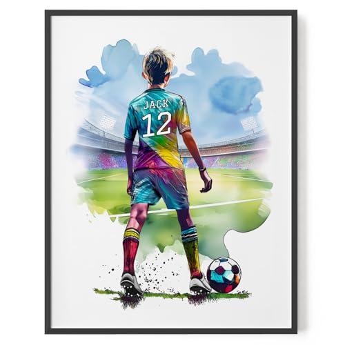 Personalised Football Gift for boys or girls. Choose any team kit...