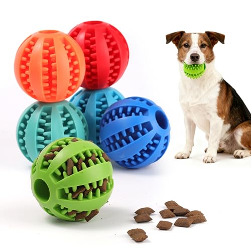 犬 ボール おやつボール おもちゃ シリコン製 餌入れ 知育 歯磨きボール 小型犬 中型犬 ストレス解消 清潔簡単 (イエロー, 中)