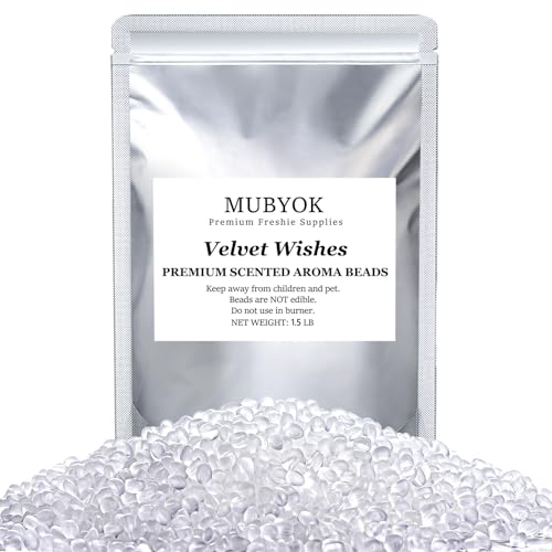 Image of MUBYOK 1.5LB Velvet Wishes Premium Scented Aroma Beads for Making Car Freshies Supplies PreScented Beads for Car Air Freshener Sachets Long-Lasing Scent