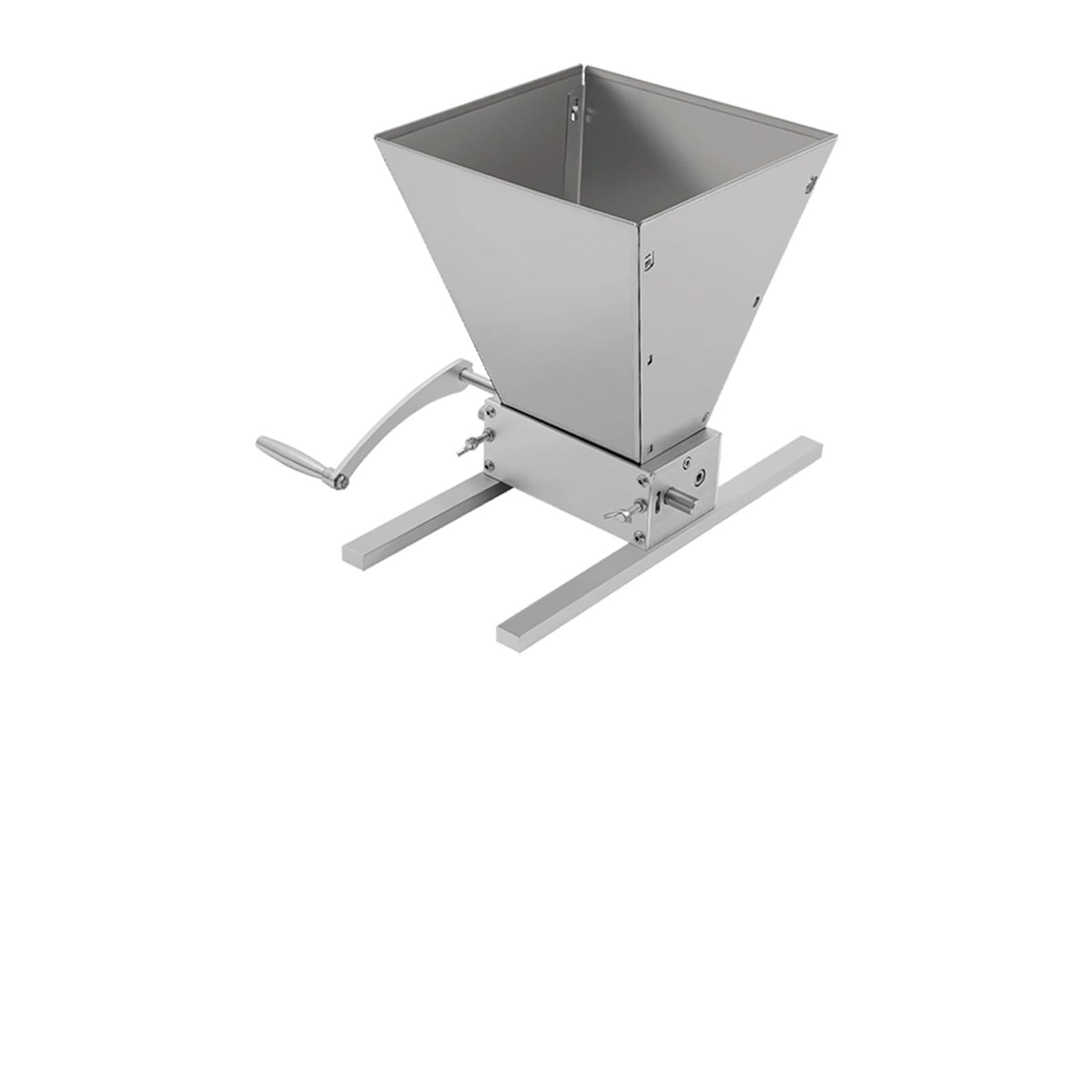 Molinillo de cereales manual de 4 L, triturador de cereales, molinillo de malta, molinillo de alimentos, acero inoxidable, ajustable, molinillo de maíz, triturador de escopeta, con manivela, para