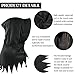 Imagen de Máscara Negra Halloween Aterrador Careta Facial Completa Mascara Sin Rostro con Capucha para Disfraces Transpirable Máscaras De Cabeza Completa para Adultos Unisex de Cosplay Carnaval Accesorio