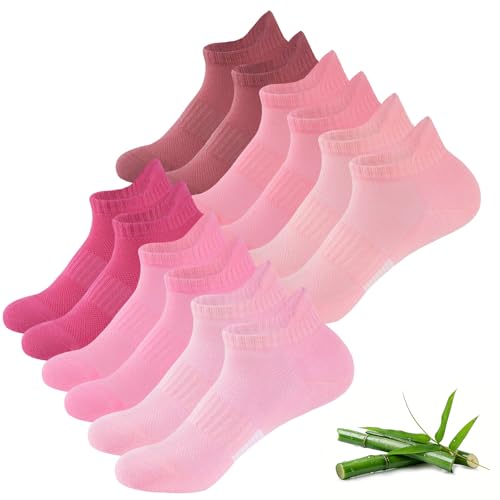 Image of Niorasen Ankle Socks for Women, 6 Pairs Breathable Bamboo Viscose Low Cut Thin Socks,Moisture Wicking Casual Sports Running