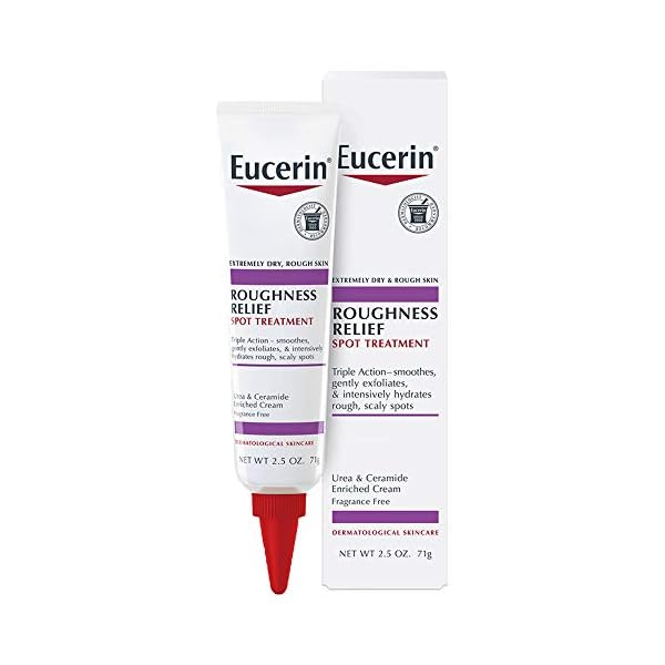 Eucerin-Roughness-Relief-Spot-Treatment-Targeted-Treatment-for-Extremely-Dry-Rough-Skin-25-oz-Tube Eucerin Roughness Relief Spot Treatment, Urea Enriched Body Moisturizer for Dry Skin, Rough and Scaly Spots, With Precision Tip for Targeted Application, 2.7 Oz Tube