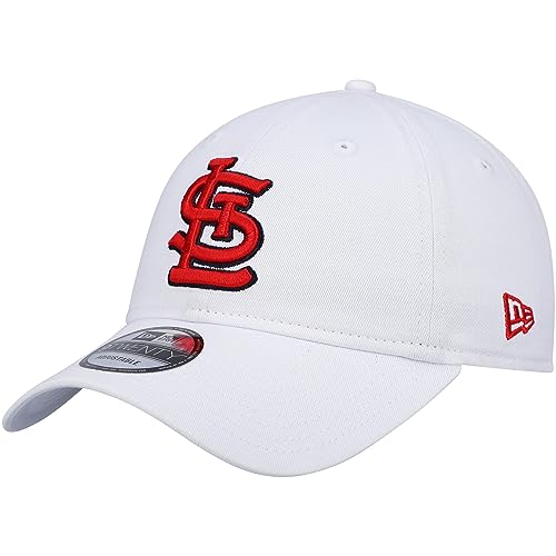 New Era Unisex-Adult MLB Core Classic 9TWENTY White Home Adjustable Hat Cap One Size Fits All - St. Louis Cardinals White