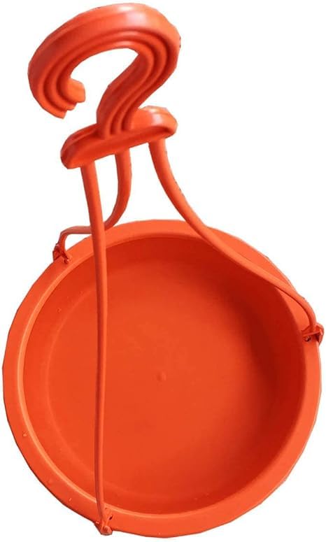 Hanging Bird Water, Food Feeder, Baths Tray, Great for Outdoors, Backyard, Garden, Balcony and Railing Grill (Large, Pack of 3)