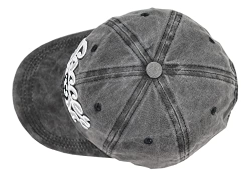 Image of Distressed Soccer Mom Baseball Cap for Women, Adjustable Washed Embroidered Sun Hat for Mama