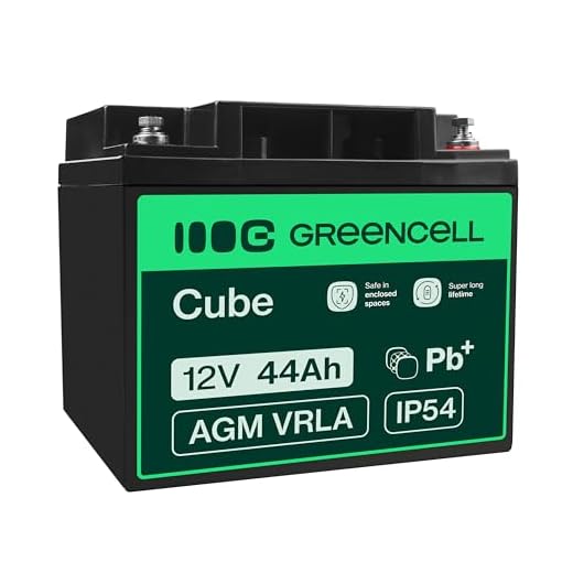 Akku Bleiakku Gel AGM 12V 44Ah Green Cell Akkubatterie für USV Bleigel Akku Sealed Lead-Acid Batterie VRLA Zyklenfest Rollstuhl Caravan Fischkutter Batterie Photovoltaik Solarbatterie Golf Trolley