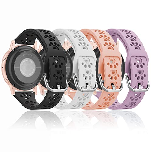 Bracelet silicone anti-transpiring 20mm dentelle pour Galaxy Watch 4 3