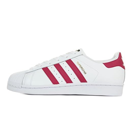 Adidas Superstar Foundation, Zapatillas Unisex Infantil, Blanco / Fucsia, 37 1/3 EU