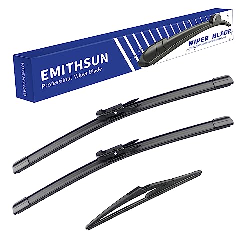 Image of EMITHSUN Replacement for 2011-2016 Mini Cooper Countryman Wiper Blades | 20 inch+19 inch+10 inch,OEM Quality,Front & Rear Wipers,Stable & Quiet Performance,All-Seasons Rubber Wiper Blades,Streak-Free Wiping