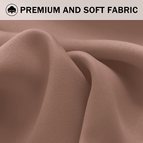 Kinryb Coffee 52W X 45L Small Window Treatment Tiers For Kitchen And Bedroom, Light Blocking Thermal Insulated & Energy Efficiency Solid Grommet Draperies(Set Of 2 Panels , 52 By 45 Inches , Coffee) #TOP3