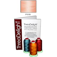 1 Cone of ThreaDeligh Polyester Embroidery Thread - Pale Dusty Rose P519-1100 Yards - 40wt
