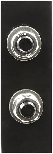 GG Grand General 91023 Spring Loaded Stainless Steel Mud Flap Hanger with Red/Clear LED Light, 2.5 Inches Bolt Spacing, Pair