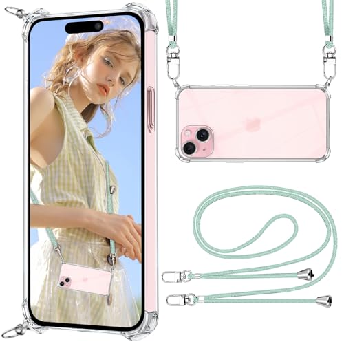 Paekear Custodia con Collana per otorola oto G85 5G, Cover Trasparente orbido Silicone con