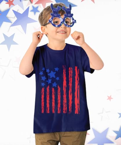 Kids Flag Shirt 1-8 Years Boys 4th of July Tee Funny Construction Patriotic T-Shirt Outfits for Child2