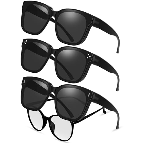Vicloon Polarisiert Überzieh Sonnenbrille, UV400 Schutz Klassisch Vintage Brille, Vintage Polarisierte Damen Sonnenbrille Frauen für Brillenträger, Überbrille sonnenbrille für Brillenträger