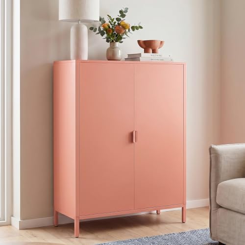skølm Ituri Metall Sideboard, Terrakotta, Highboard, 3 verstellbare Fächer