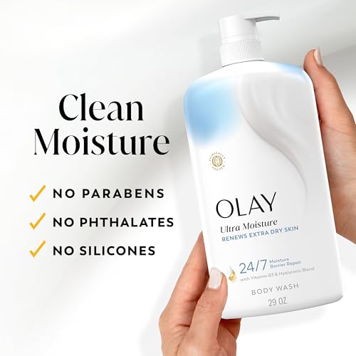 Olay Body Wash for Women, Ultra Moisture, Renews Extra Dry Skin, 24/7 Moisture Barrier Repair, Hydrating Formula for Visibly Healthy Soft Skin, Vitamin B3 & Hyaluronic Blend, All Skin Types, 29 fl oz - image 7