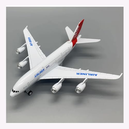 Image of Breatoi ! Diecast Aeroplane Scale Model: (Airlinner Pull Back Model Plane Toy Airlines with Lights and Sounds), 6 +, White