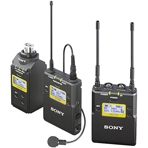 Sony UWPD16/14 Lavalier Microphone, Bodypack TX, Plug-On TX and Portable RX Wireless System,Black
