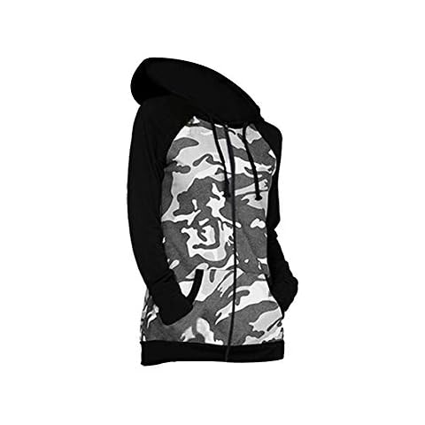 New Girls Kids Camouflage Fleece Zip Up Hoodie Jacket Hoody Sweatshirt Coat Top Age 3-16 Years (Grey, 15-16 Years) Cover