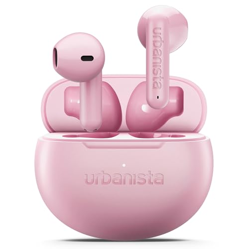 Urbanista True Wireless Earbuds Écouteurs Bluetooth 6.0 Connexion Multipoint, Batterie 25 heures, Microphone avec réduction du bruit, Contrôle tactile, Imperméable, Écouteurs intra-auriculaires