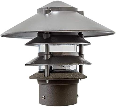 D5400-LED6-BZ Pagoda Fixture 4 Tier 10"TOP 3"Base 6W Filament LED 120V, Bronze