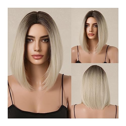 Perruque naturelle contre la décoloration pour un carré blond platine - 2