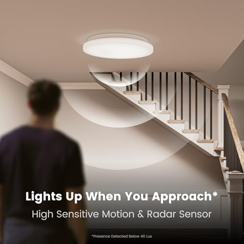 Yeelight LED Ceiling Light Motion Sensor, Waterproof Bathroom Ceiling Lamp Flicker-Free, Smart Lights Indoor 2000K-6000K Dimmable, Eye-Friendly Ceiling Light for Garage Shed Loft Bedroom Hallway - Image 4