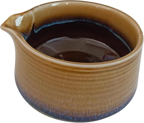 Gcljlmy Giapponese Matcha ciotola fatta a mano in ceramica colata (oro)