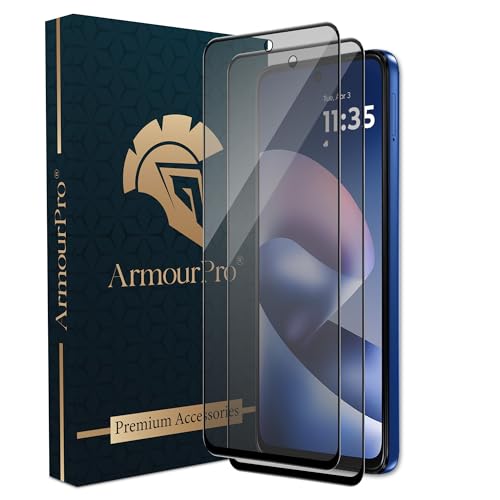 Image of ArmourPro Anti-Glare Matte Tempered Glass for Motorola G37 / Motorola G37 Power, Pack of 2, Anti Fingerprint Screen Protector, 9H Scratch Resistant, Smooth Touch, Full Edge to Edge Coverage