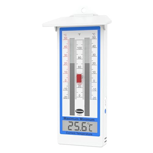 Brannan Thermomètre Maximum et Minimum pour Serre de Jardin, Mur, en intérieur ou extérieur