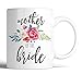 Mother of the Bride Coffee Mug Flower Design Personalized Bride to Be Gift Bondi Boutique
