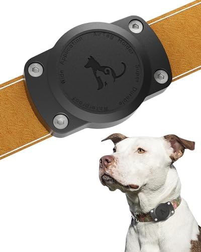 Airtag Dog Collar Holder, Waterproof & Lightweight Airtag Holder, AirTag Case for Apple AirTag| Fits Within 1.3" Large/Medium/Small Cat & Dog Collars | Ideal Gift for Pet Owners