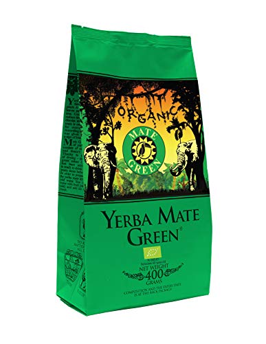 Yerba Mate Green ’BIO’ 400g Organischer Mate Tee, organisch, Natürlicher Wachmacher und Energy Booster mit Koffein, Yerba Mate Tee mit Früchten, Mate Tee sehr reich an Koffein, Hohe Qualität
