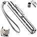 YYLE Cat Toys - Puntero LED recargable por USB, función 7 en 1, mini linterna de luz roja UV, ejercicio interactivo con múltiples patrones para mascotas