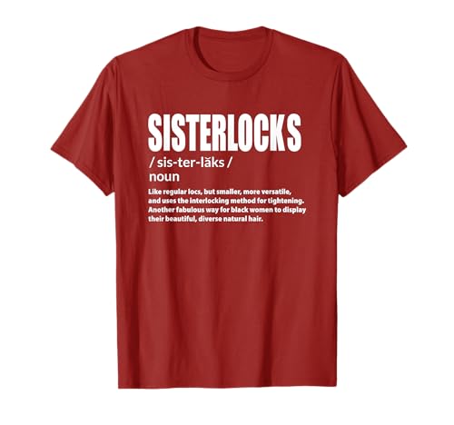 Sisterlocks Locs Definition Loctician Loc'd T-Shirt, Small, Red