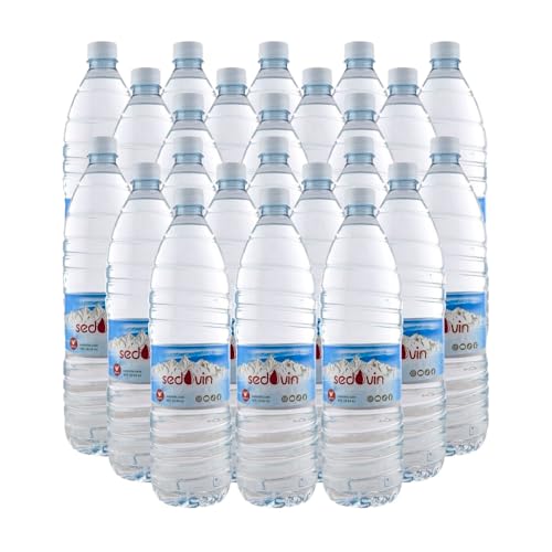 Agua Mineral Natural Sedovin 1,5 Litros – 4 Packs de 6 Botellas (24 Botellas | 36 Litros) – Baja en Sodio, Sin Gas, Botella PET Reciclable, Ideal para Hogar, Oficina y Eventos